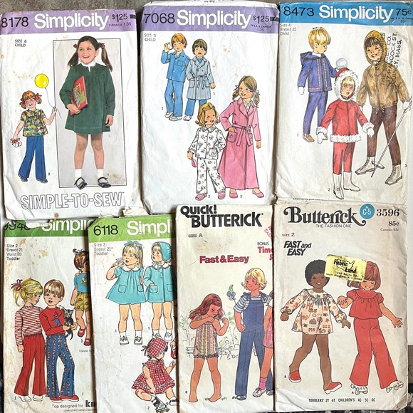 Simplicity | Office | 7 Simplicity Childrens Sewing Pattern Set Boys ...